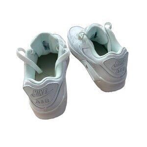 Nike Air Max 90 Triple White Leather GS Youth Size 4Y NEW in Box